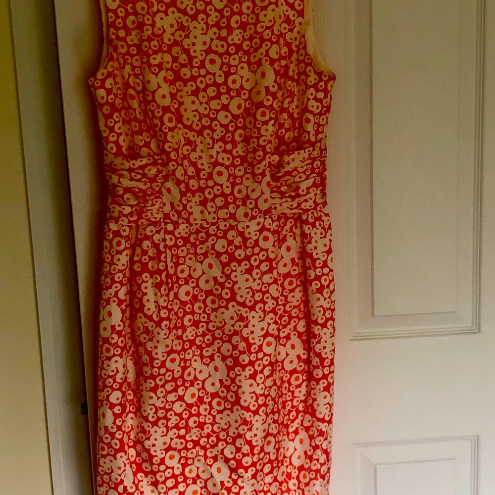 Gorgeous silk orange pattern dress
